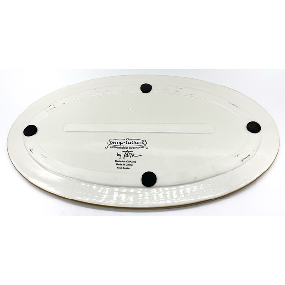 Temptations By Tara Fruit Basket Trivet Oval 12.5” X 7.25” - Picture 2 of 2